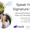 Webinar: Speak Your Signature Story